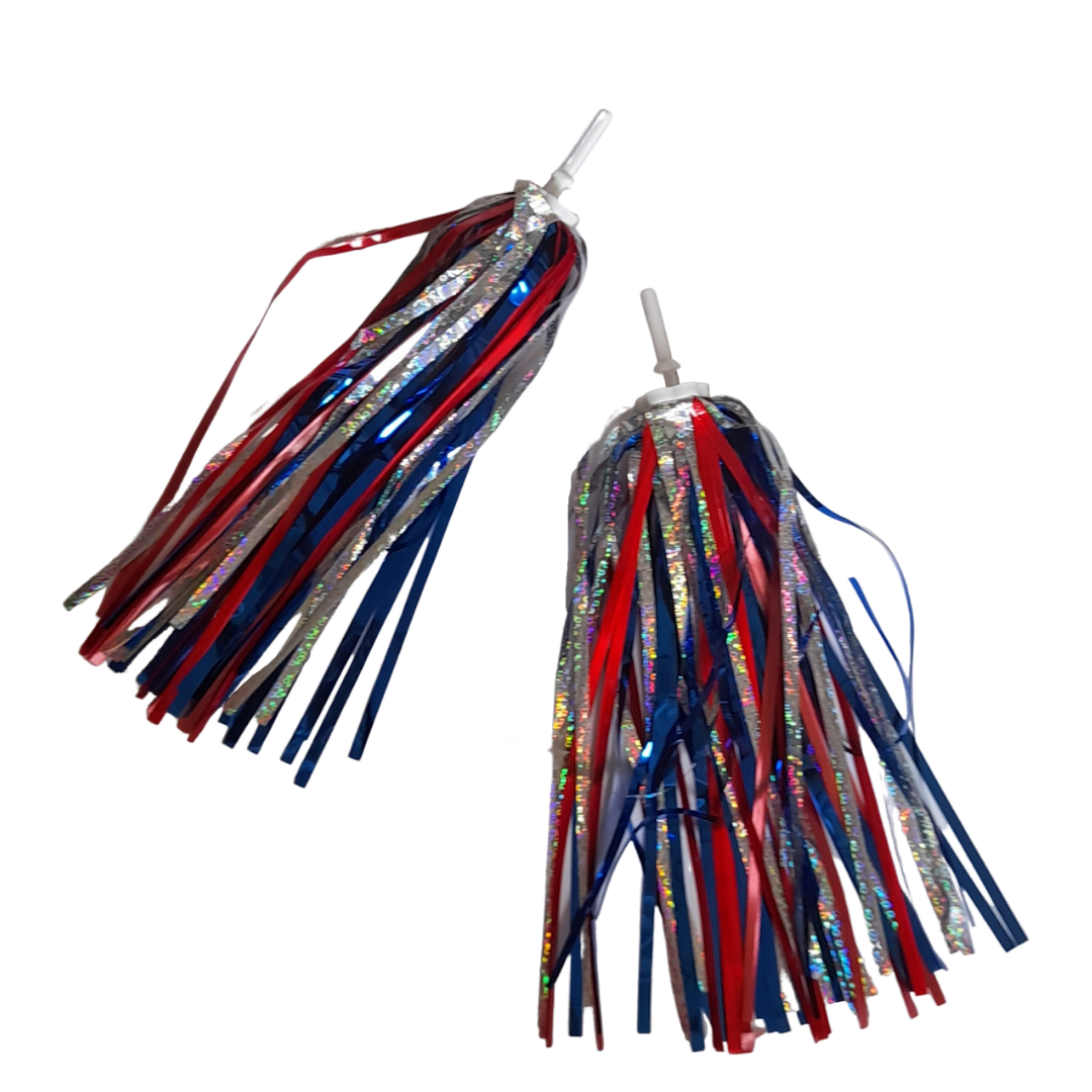 BIKE-UP! Streamers Silver/Blue/Red